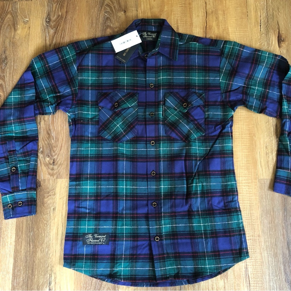 NWT The Vermont Flannel Company Men’s Classic Flannel Shirt Size XS